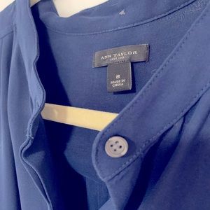 Ann Taylor Navy Blouse